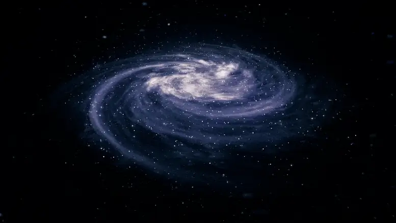 Animation of a rotating spiral galaxy
